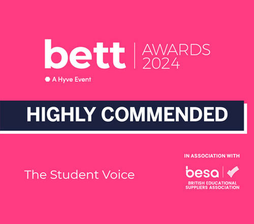 Bett 2024 Awards - The Student Voice wins Highly Commended Award!