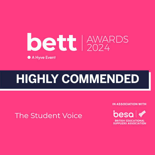 Bett 2024 Awards - The Student Voice wins Highly Commended Award!